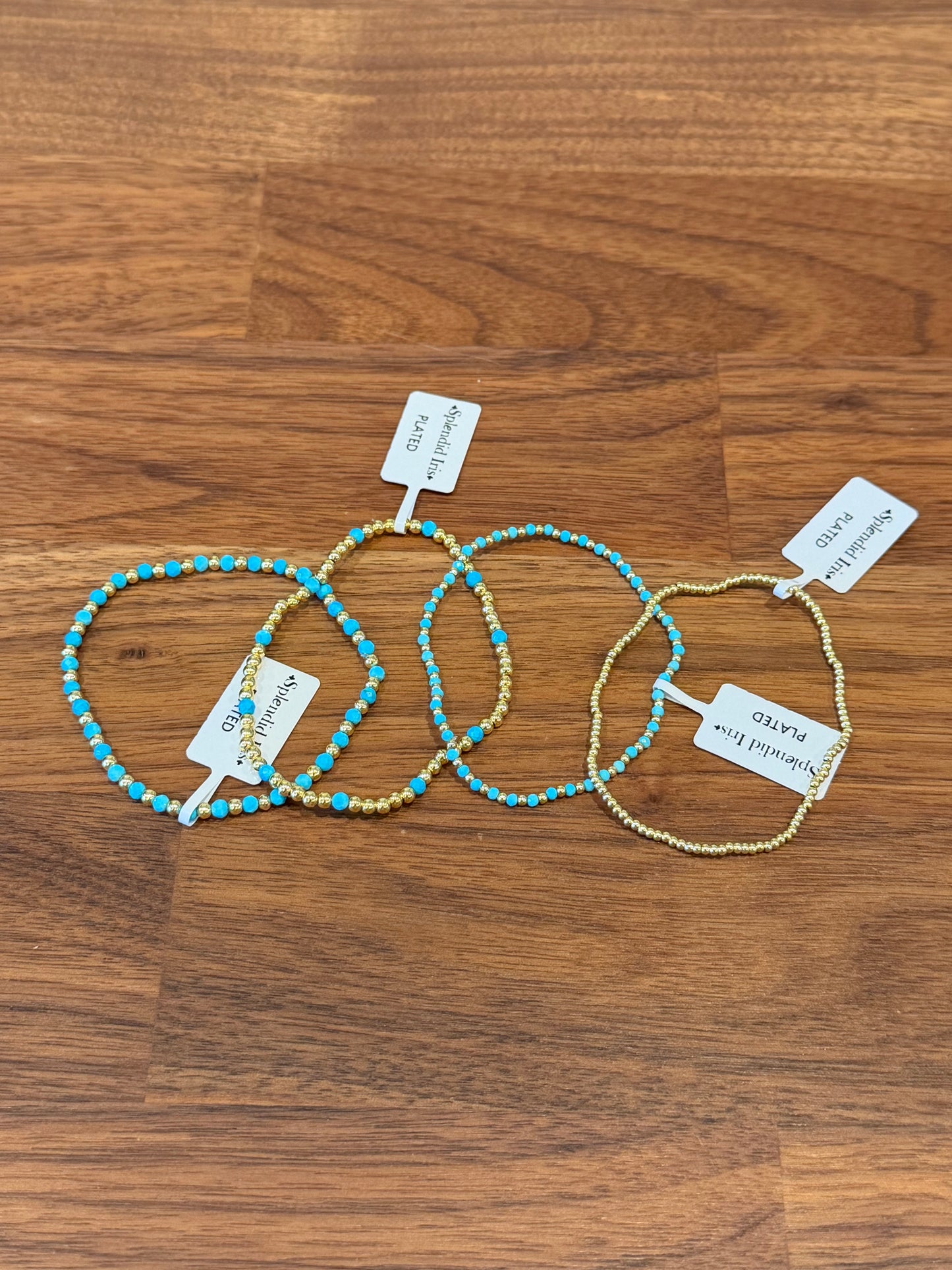 Turquoise Bead Stretch Bracelet