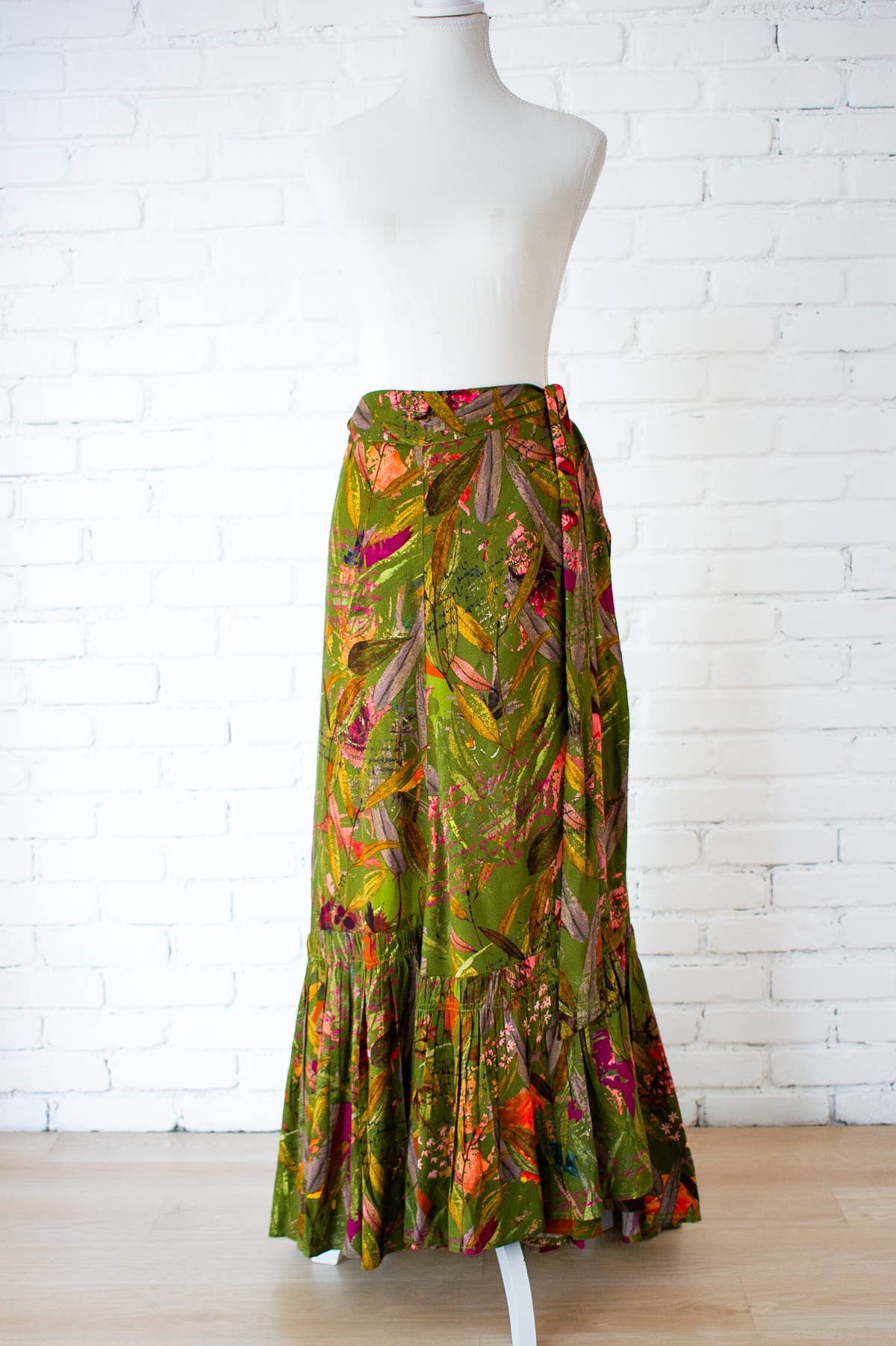 Featherington 3-Way Wrap Skirt- Green