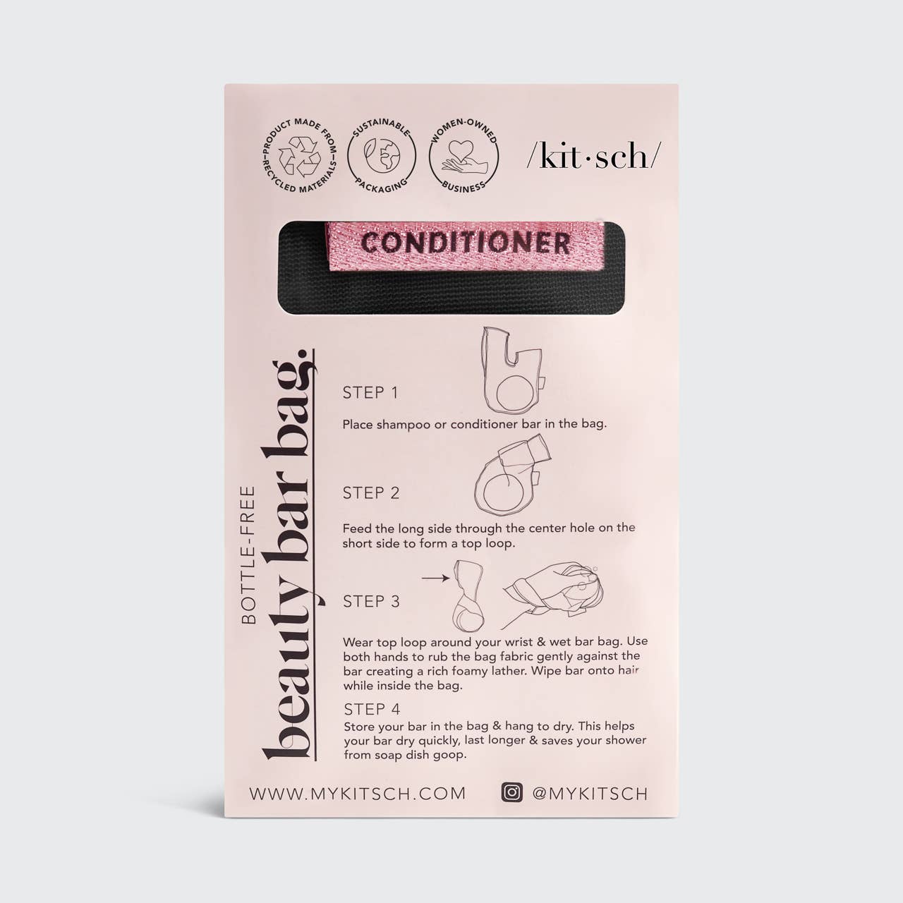 Conditioner Beauty Bar Bag - Black KITSCH