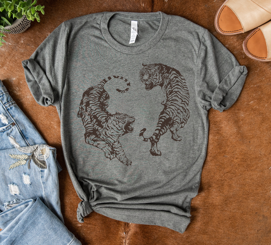 Tigers Boho Tiger trending Cat Graphic Tee
