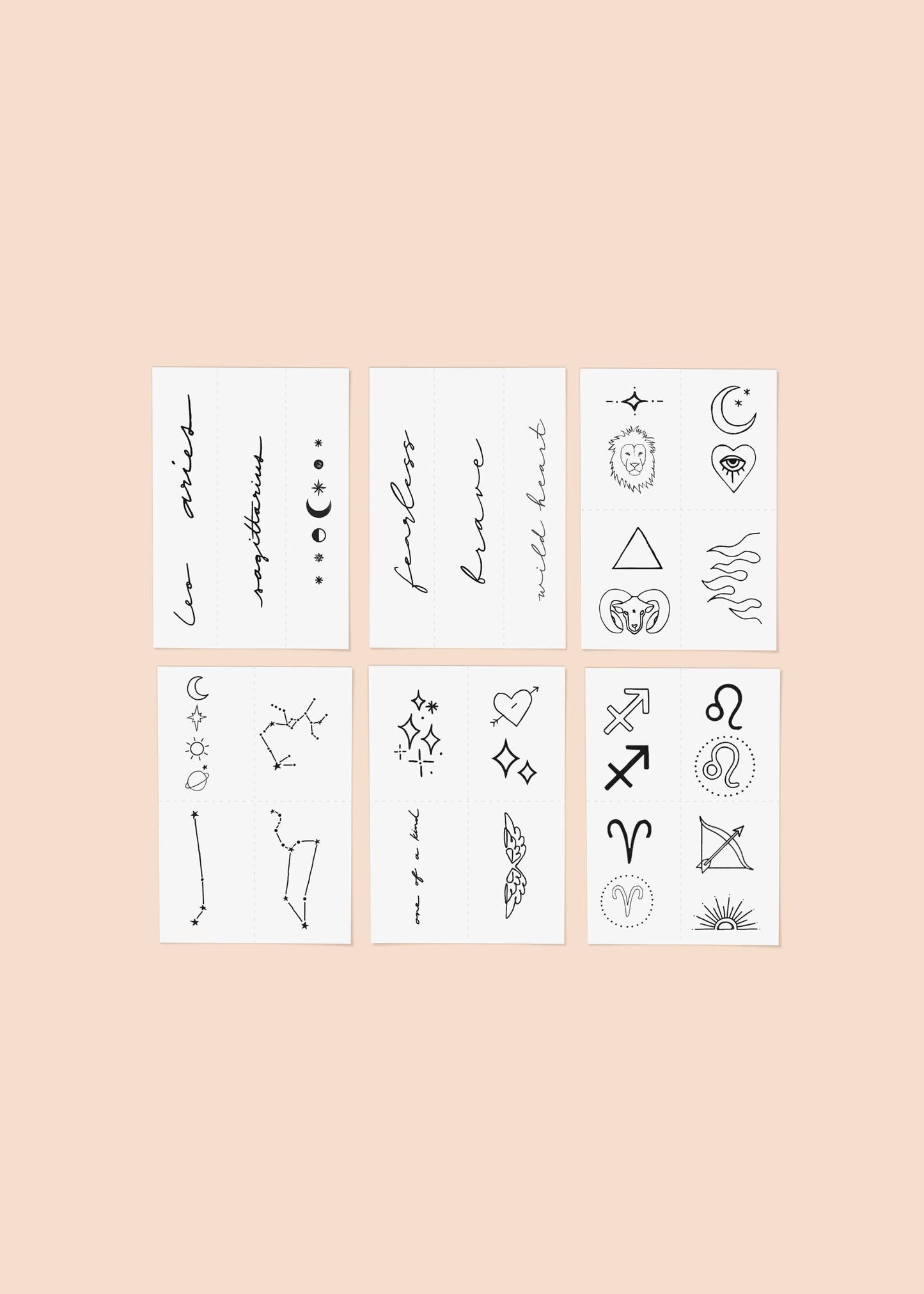 Zodiac Collection: Fire Signs Temporary Tattoo Pack INKED by Dani
