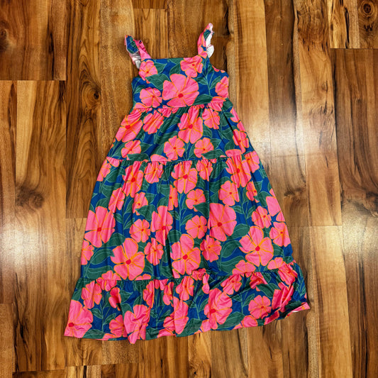 Luau Floral Ruffle Maxi Dress