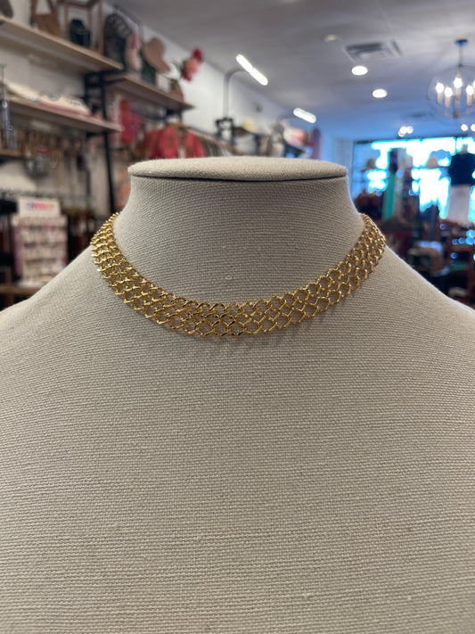Wide Linked Chain Choker