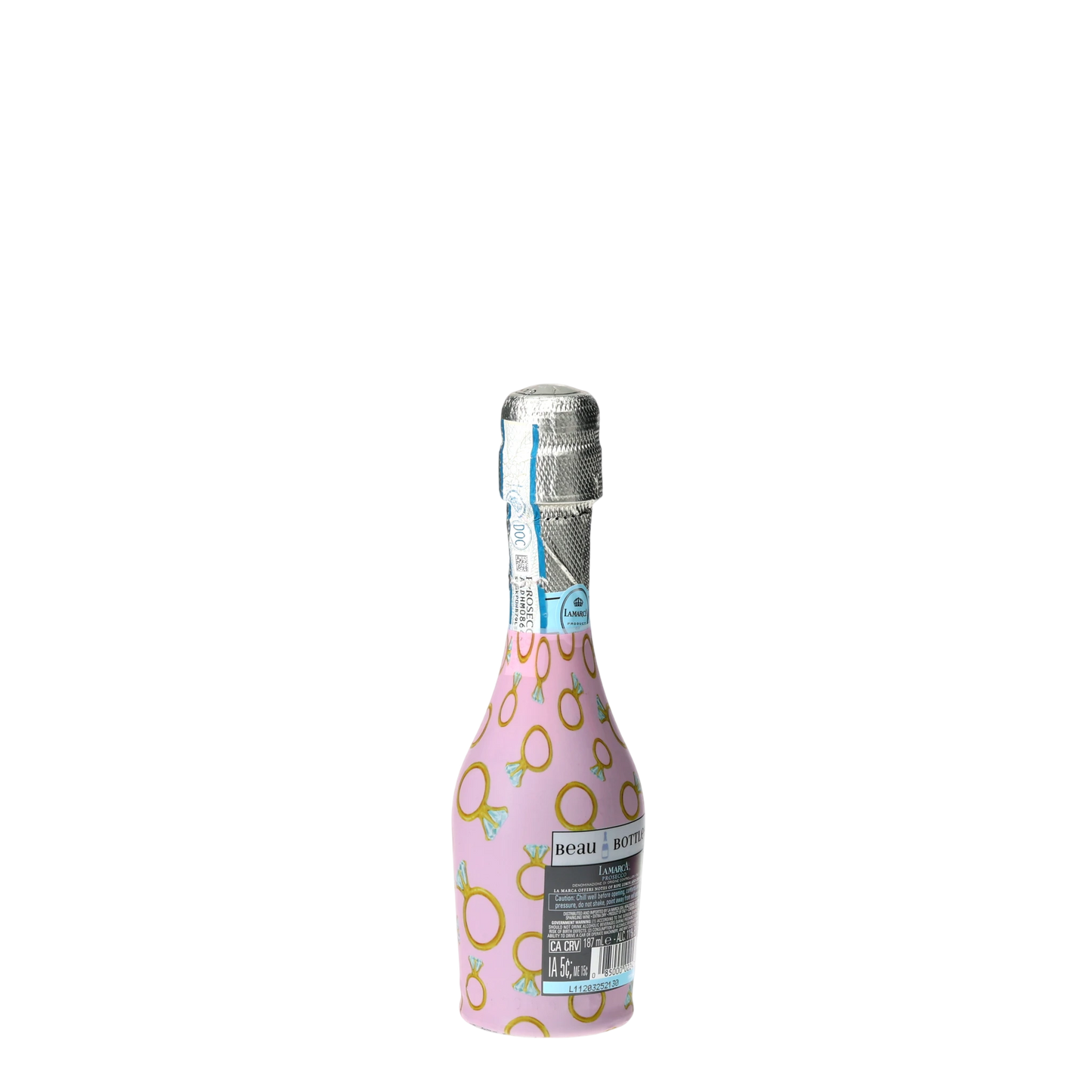 Beau Bottles Pink Engagement Ring - MINI Prosecco Collection - Set of 6 (Wraps Only)