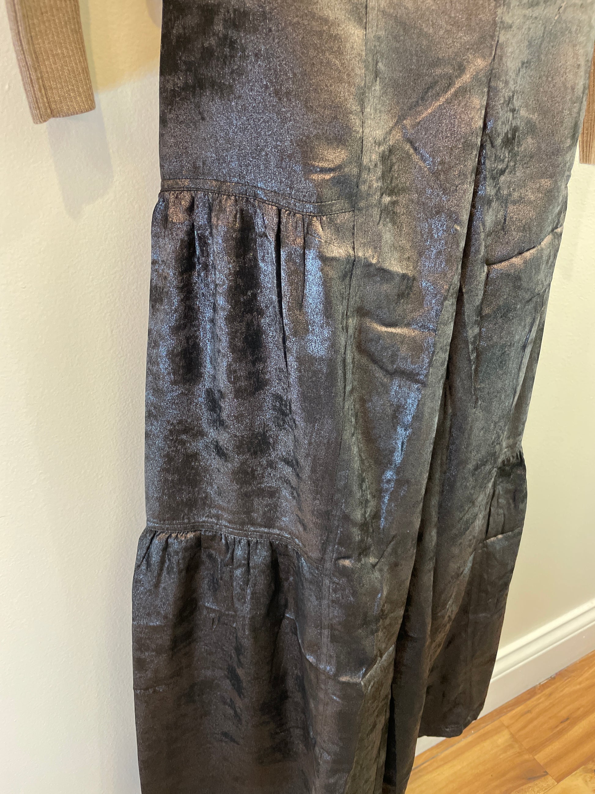 Elastic Waist Tiered Wide Leg Pant Current Air
