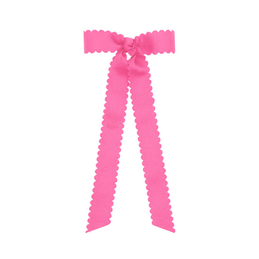 Mini Scallop Edge Bow with Streamer Tails WeeOnes