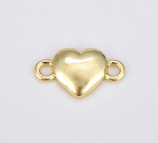 Dainty Heart Charm Connector Beads Creation
