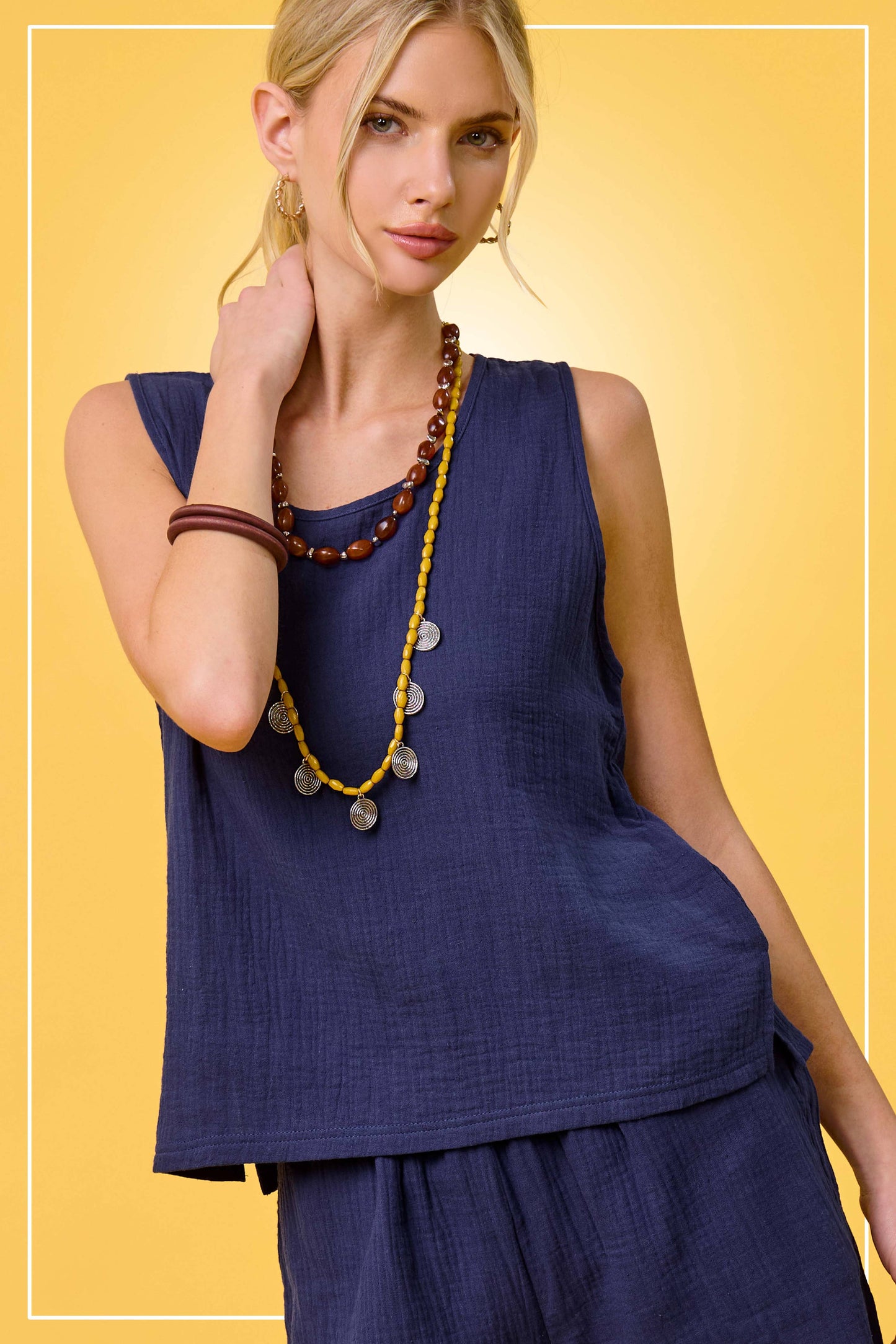 Comfy Lightweight Relaxed Fit Gauze Casual Set