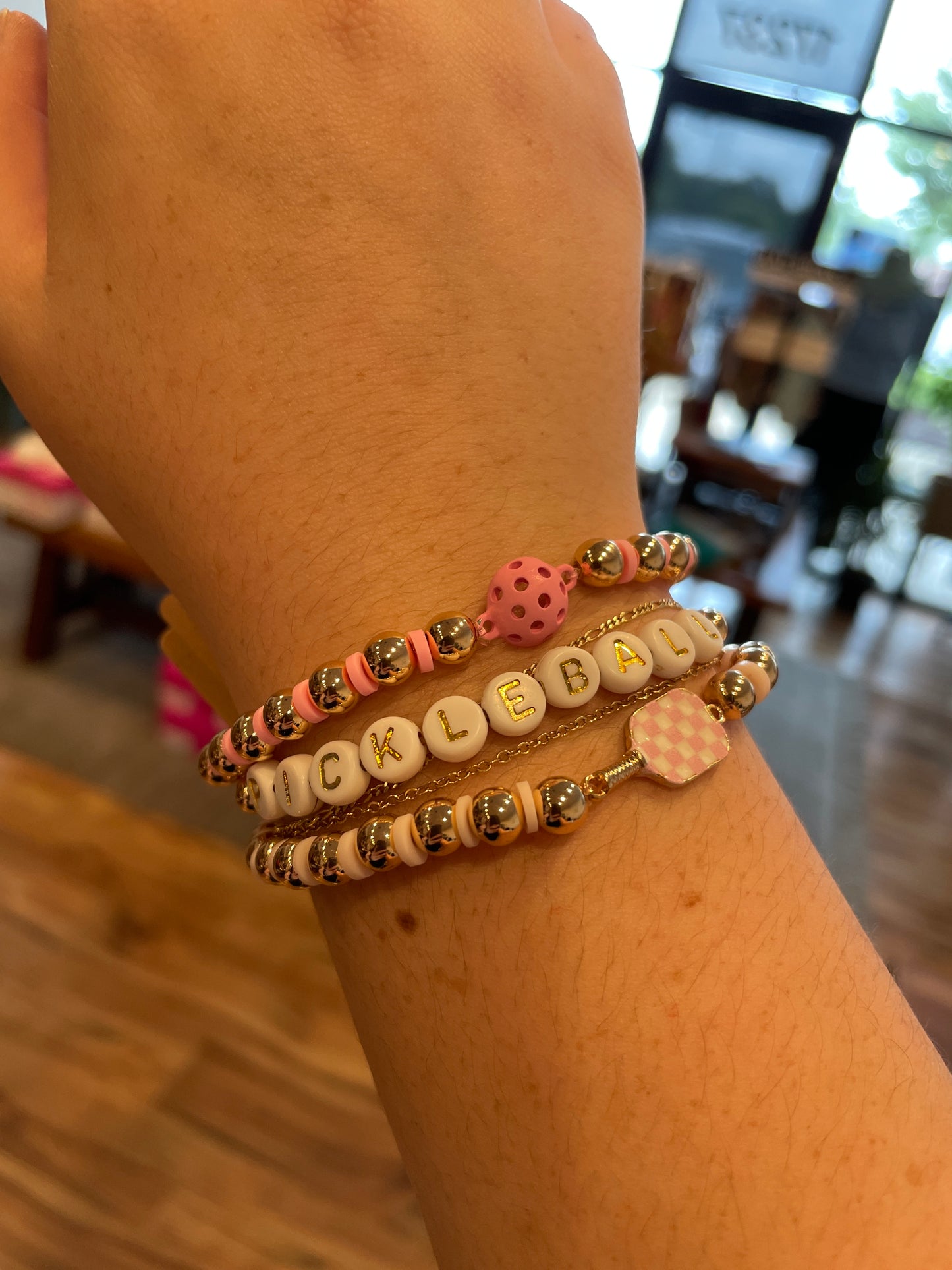 Pickleball Bracelet Set Golden Stella