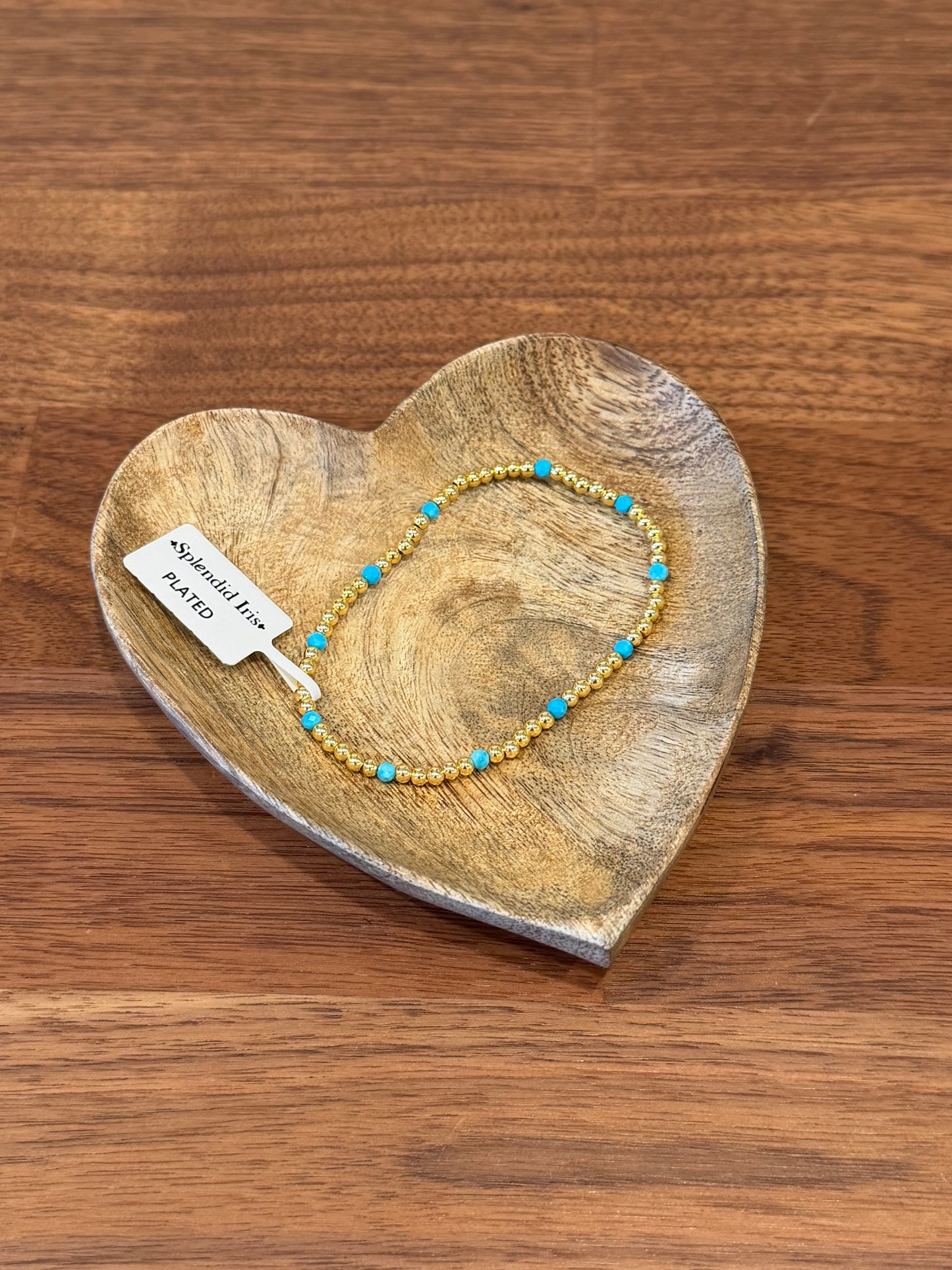 Turquoise Bead Stretch Bracelet
