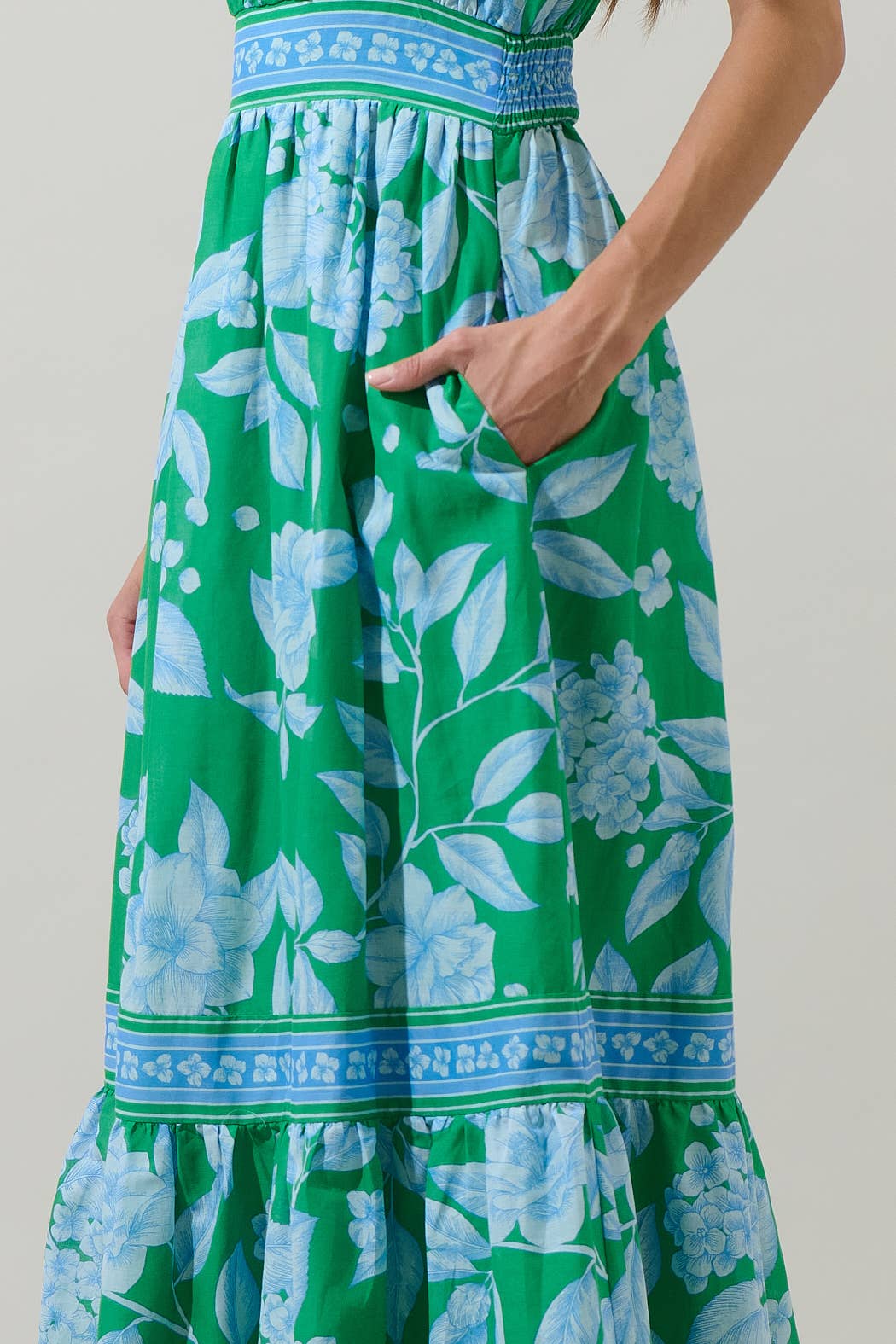 Verbena Floral Ingrida Surplice Maxi Dress