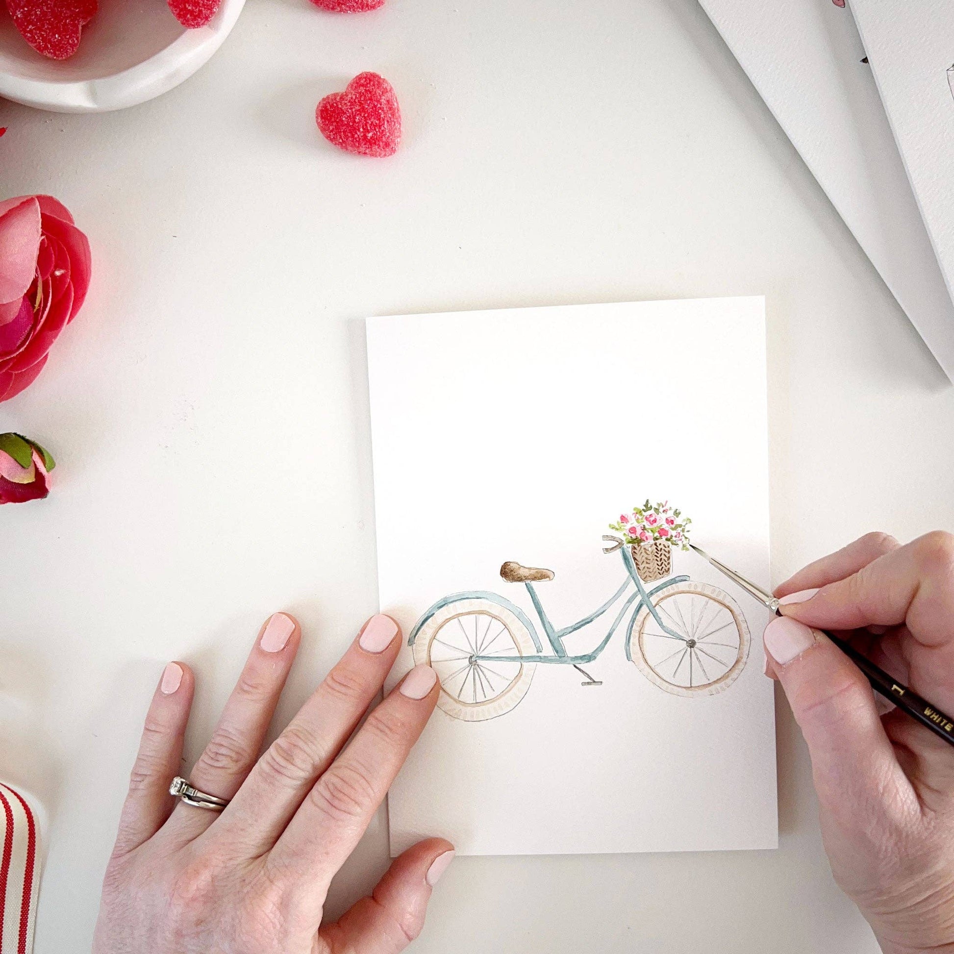 Love sweet love paintable notecard emily lex studio