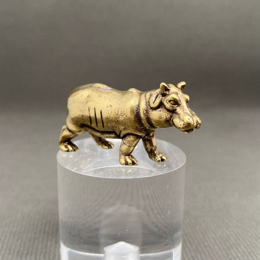 Brass Hippopotamus Crafts Decoration Desktop Ornaments