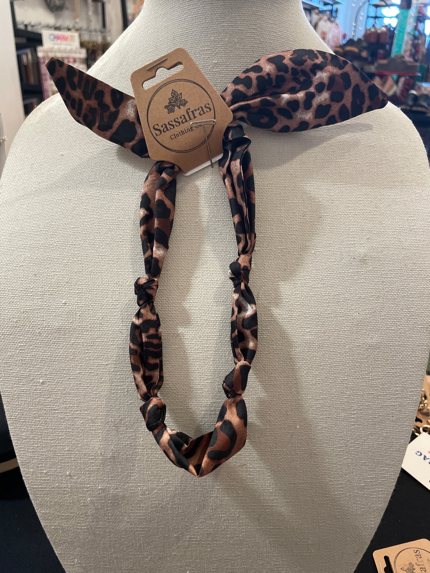 Printed Scarf Necklace