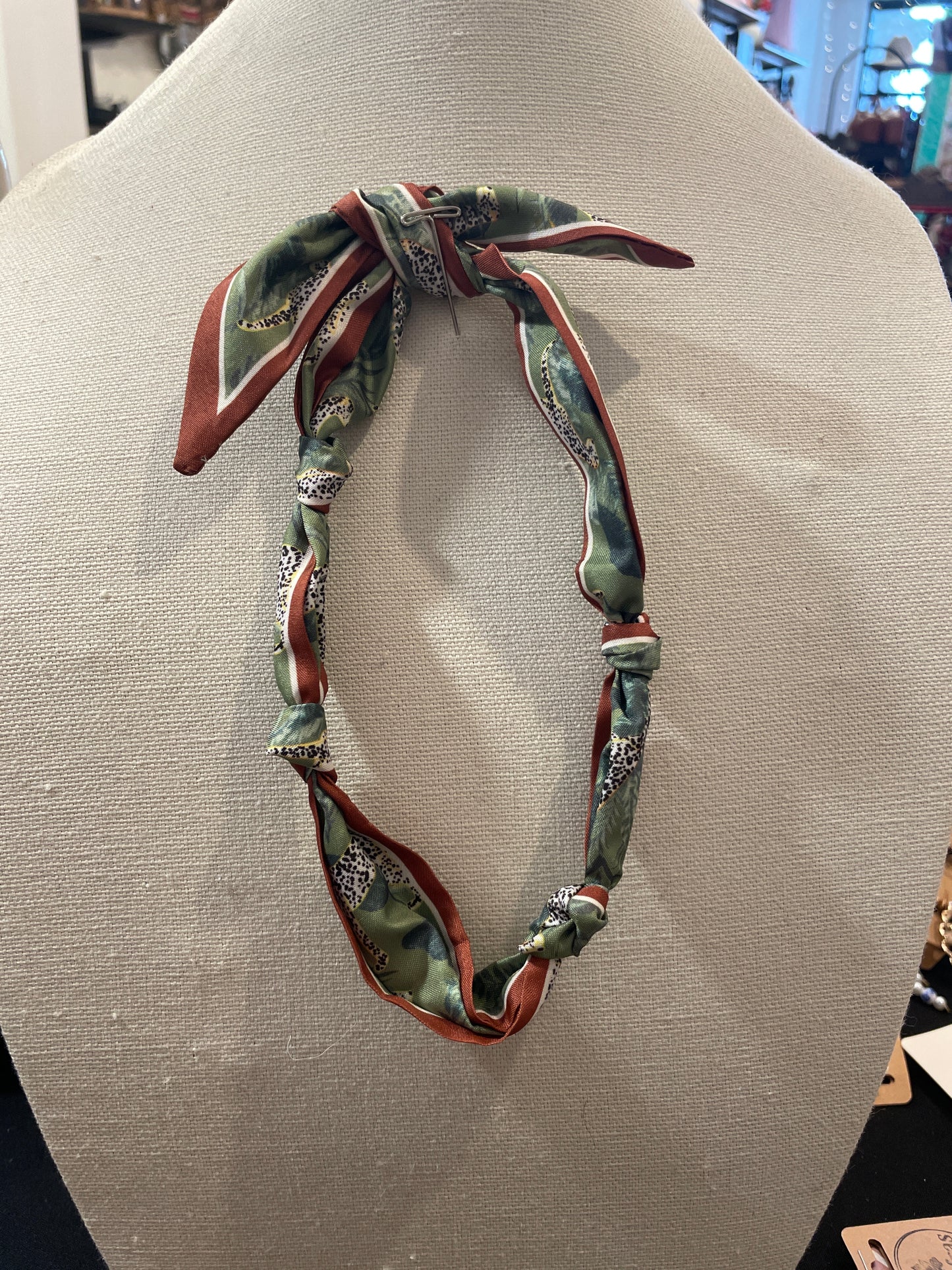 Printed Scarf Necklace