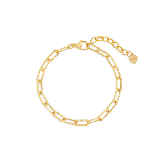 Textured Paperclip Chain Bracelet