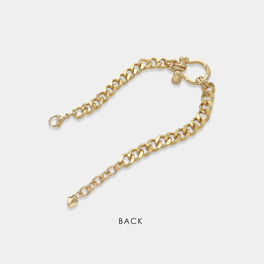 Enamel Curb Chain Bracelet OMG Blings