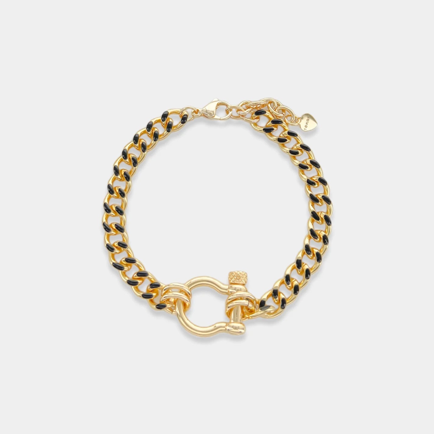 Enamel Curb Chain Bracelet OMG Blings