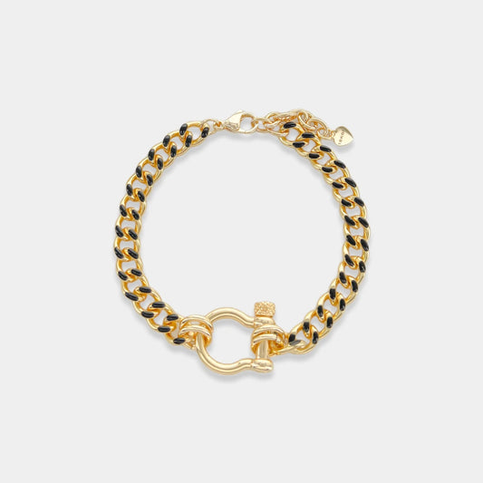 Enamel Curb Chain Bracelet OMG Blings