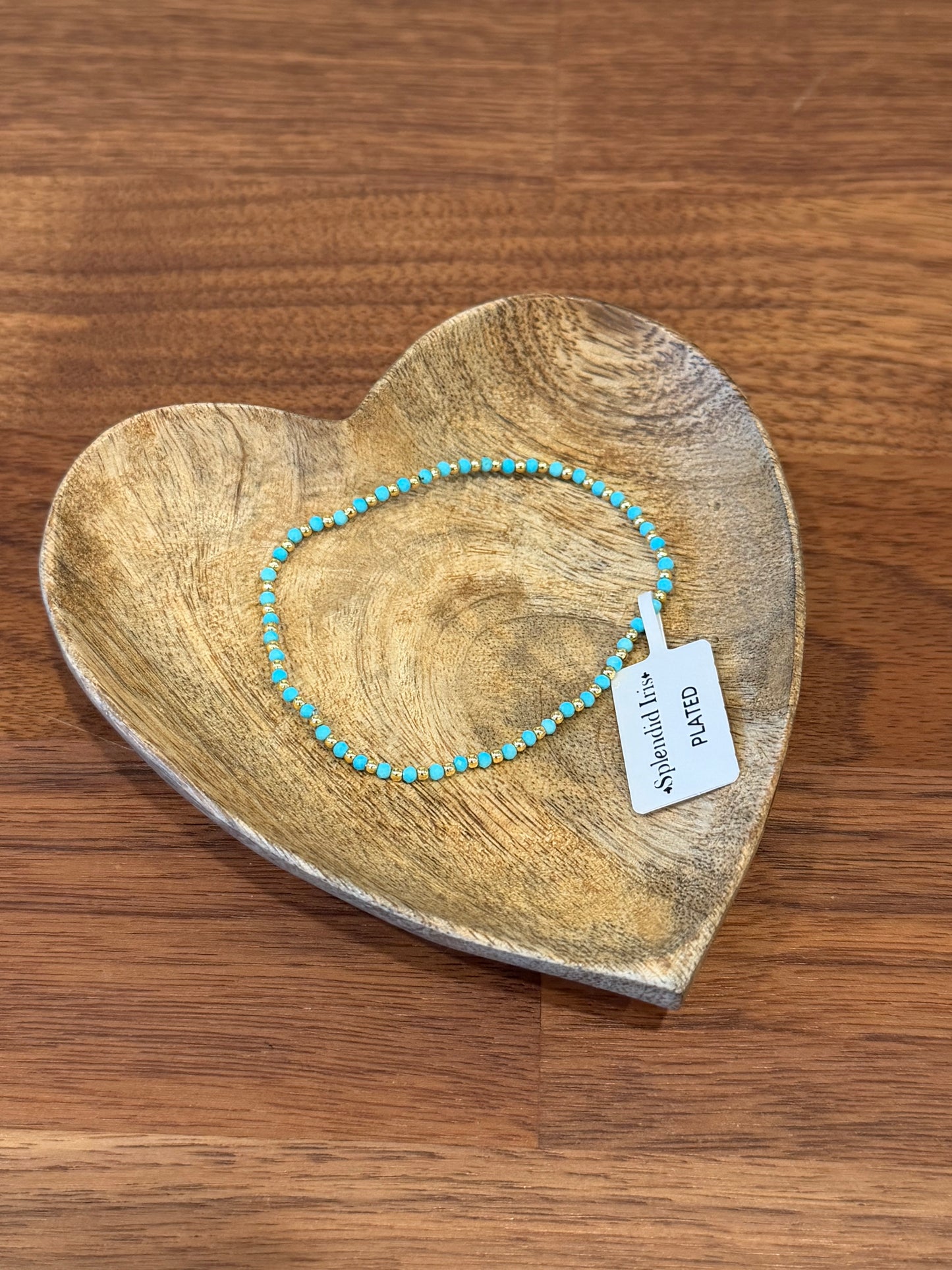 Turquoise Bead Stretch Bracelet