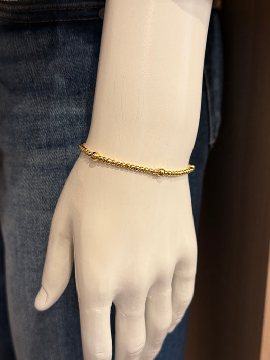 3mm Bead Bracelet with 5mm Bead Accents