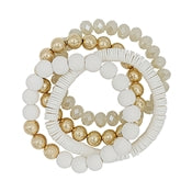 Rubber Bead Bracelet Set of 4 WHAT'S HOT
