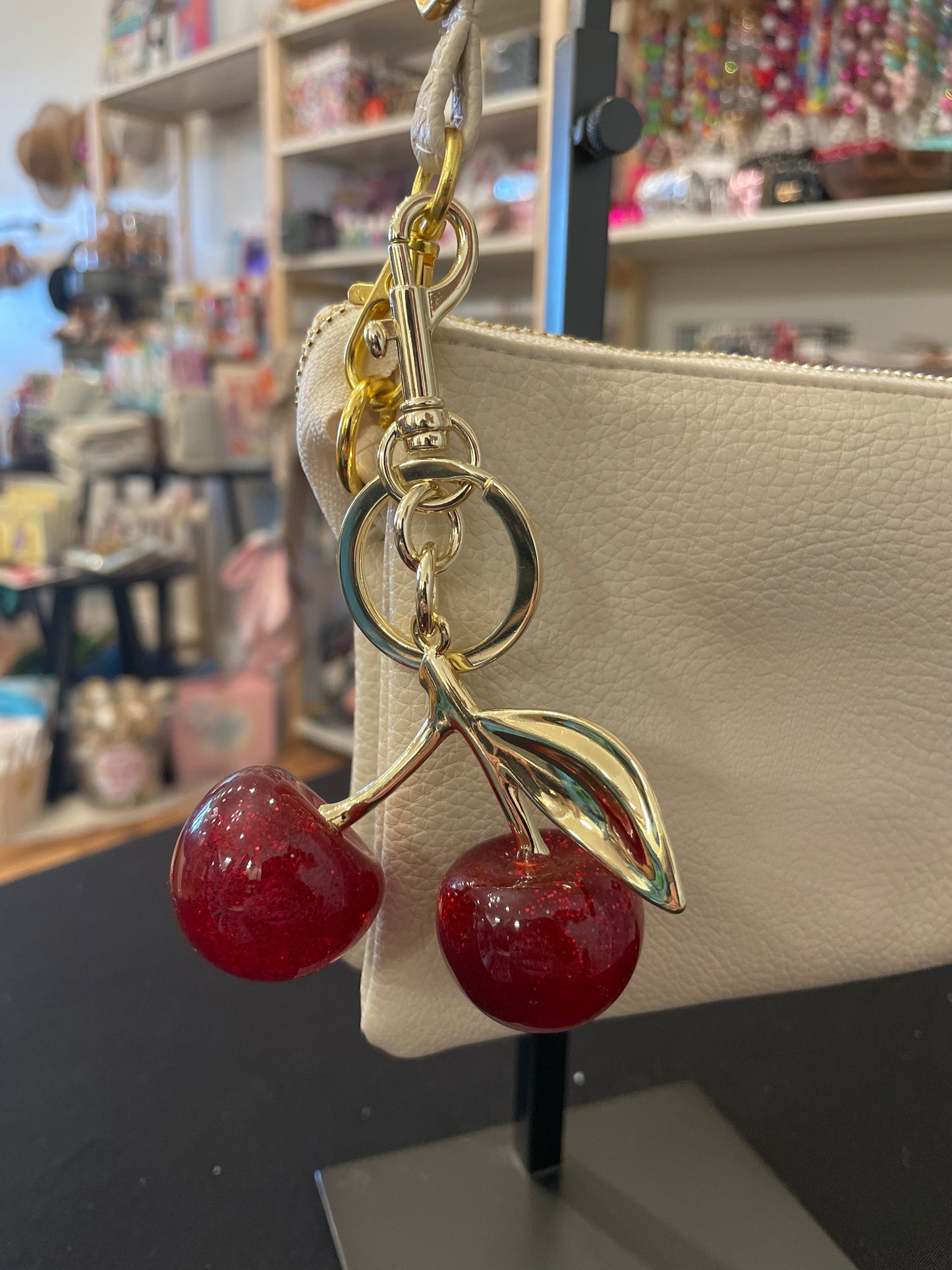 Big Cherry Bag Charm Keychain