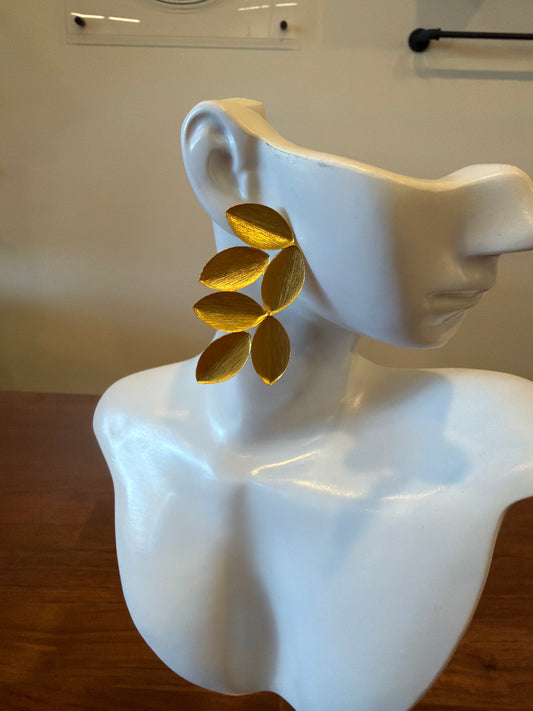 Stacked Leaf Earring
