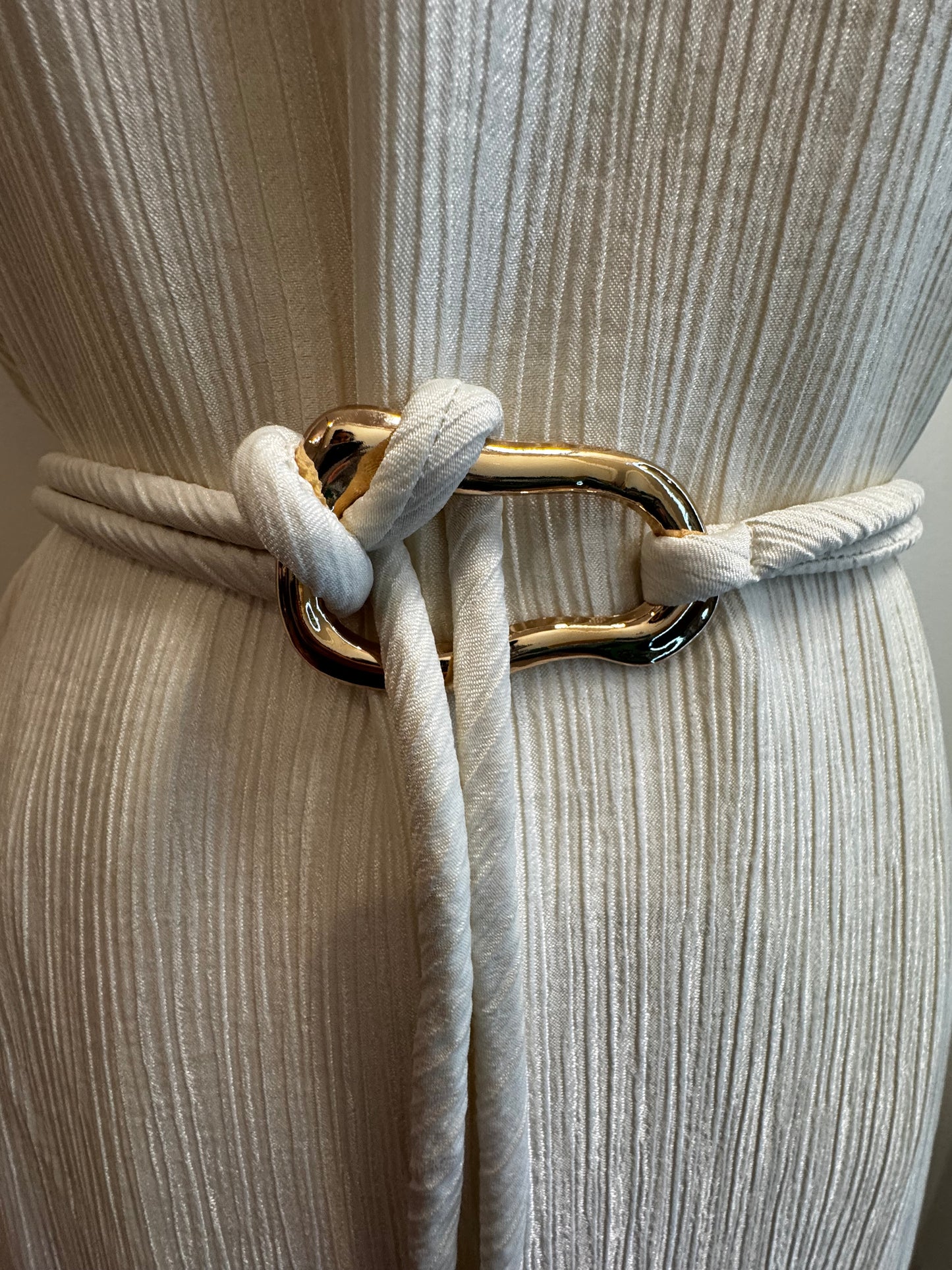 Flowy Sleeveless Tunic Dress with Rope Tie Belt
