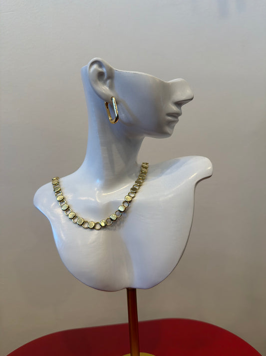 Open and Closed Circle Collar Necklace