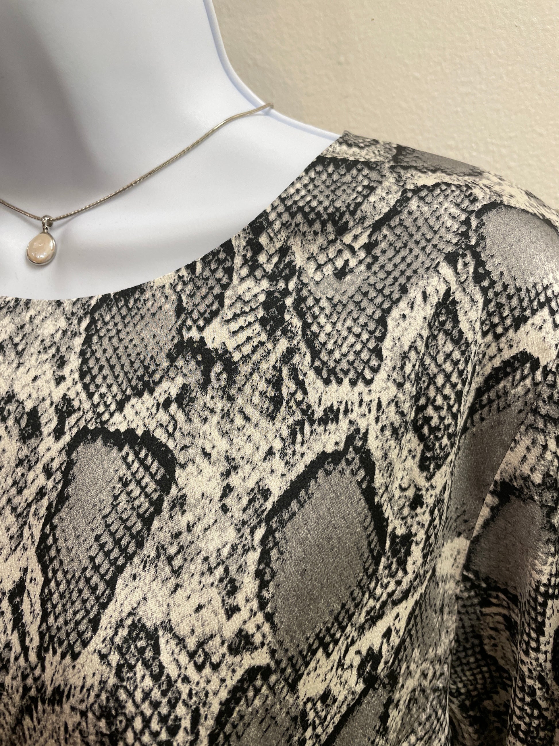 Snake Animal Print Smocked Sleeve Blouse Top and the why