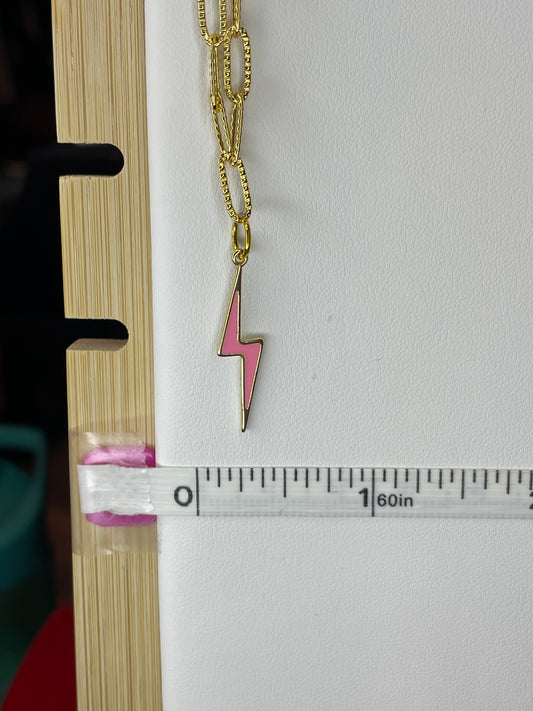 Medium Enamel Filled Lightning Bolt Charm