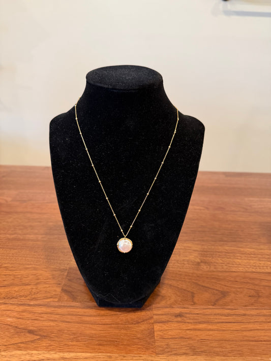 Freshwater Pearl Coin Necklace