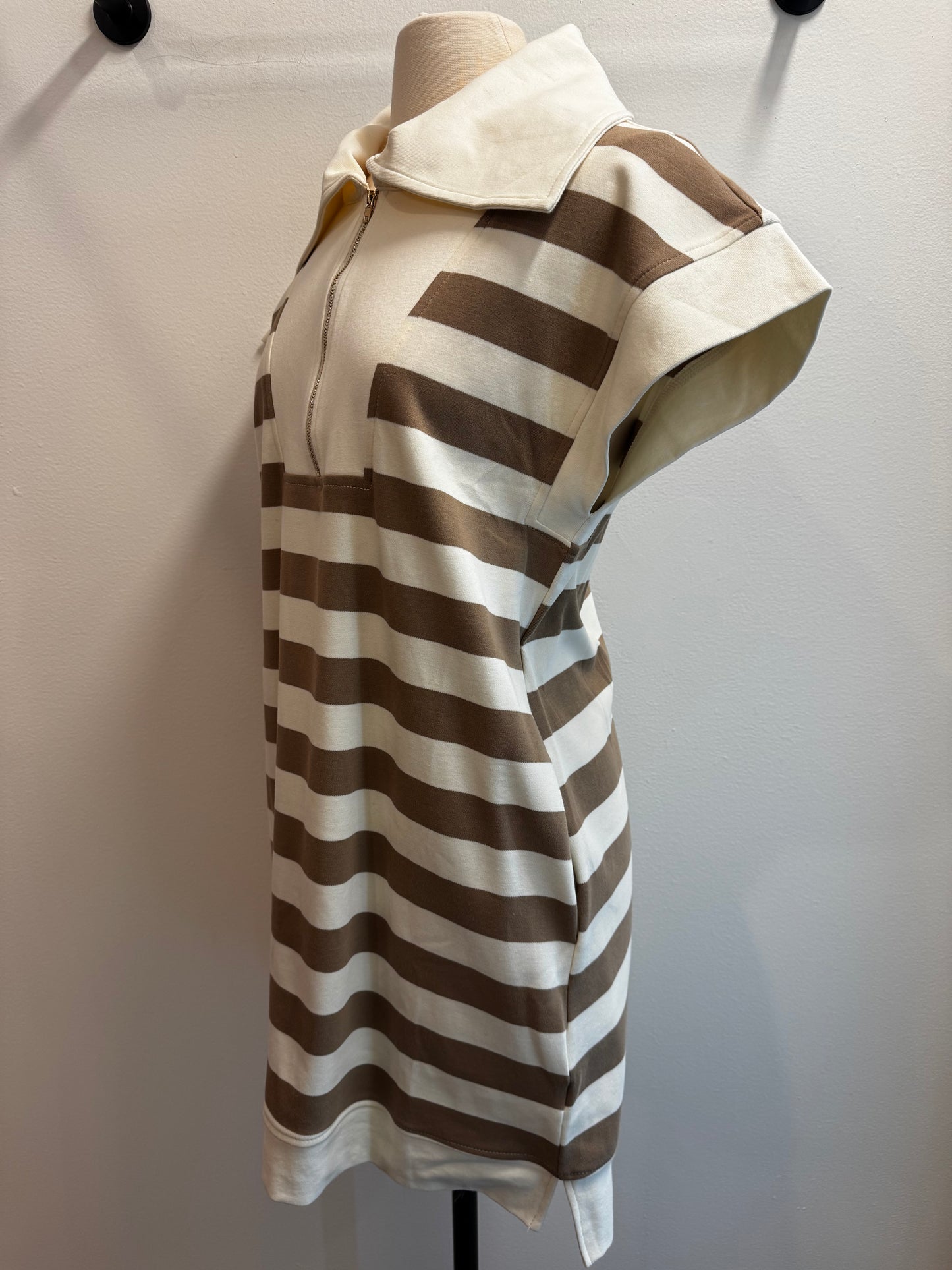 Striped Sailor Collared Dress