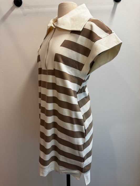 Striped Sailor Collared Dress