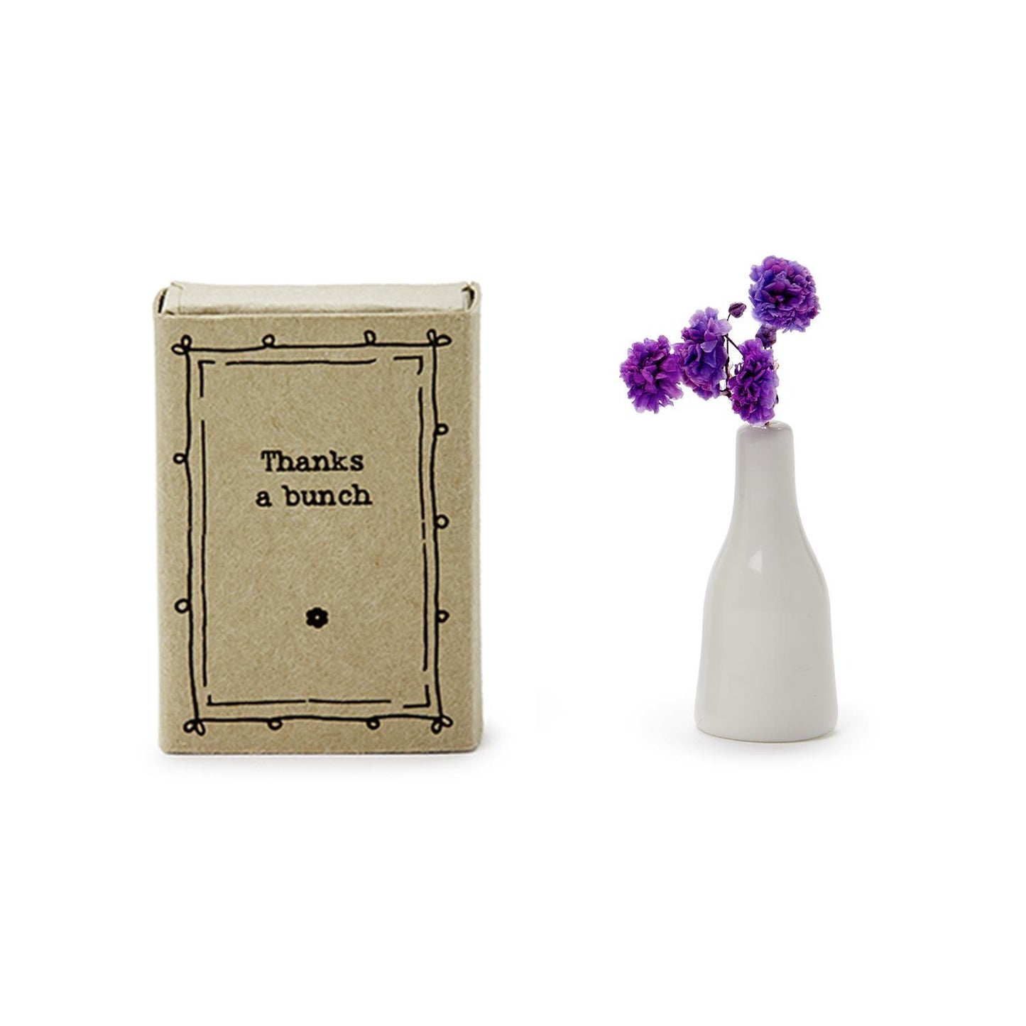 Lovely Matchbox Vase with Flowers