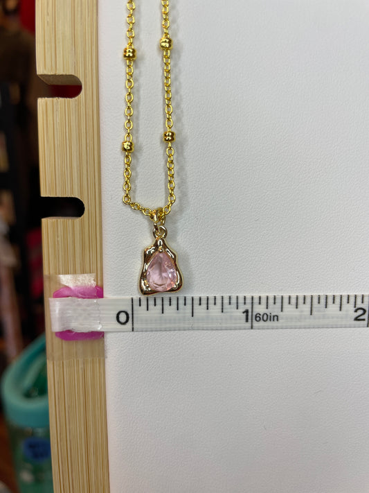 Medium Organic Dipped Edge Crystal Charm