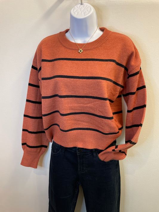 Crew Neck Stripe Sweater Dreamers by Debut