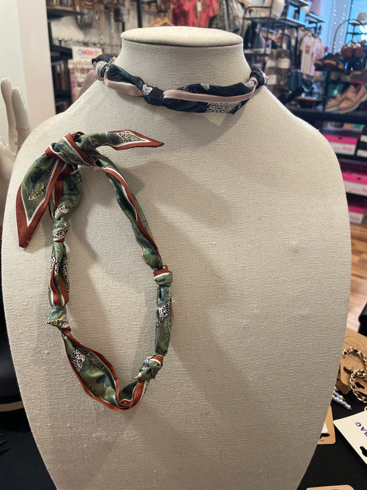 Printed Scarf Necklace