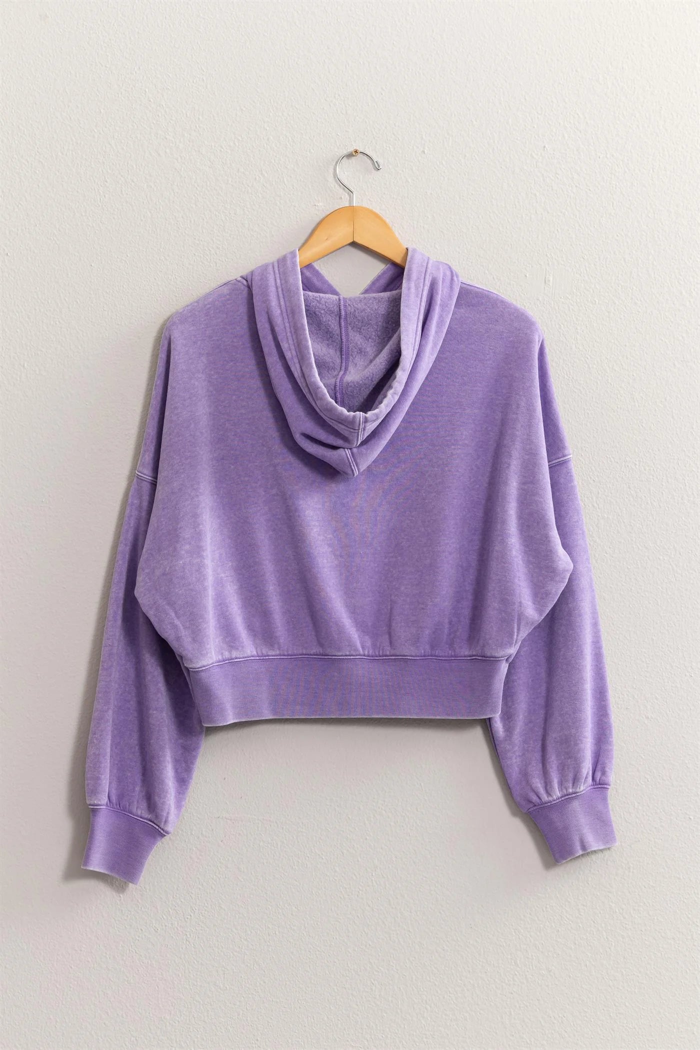 Drop Shoulder Cropped Hoodie HYFVE