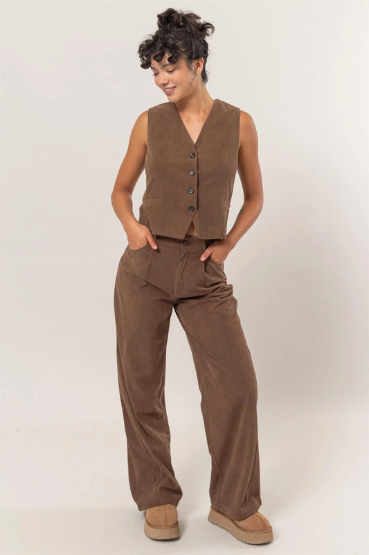 Corduroy Vest and Pants Set HYFVE