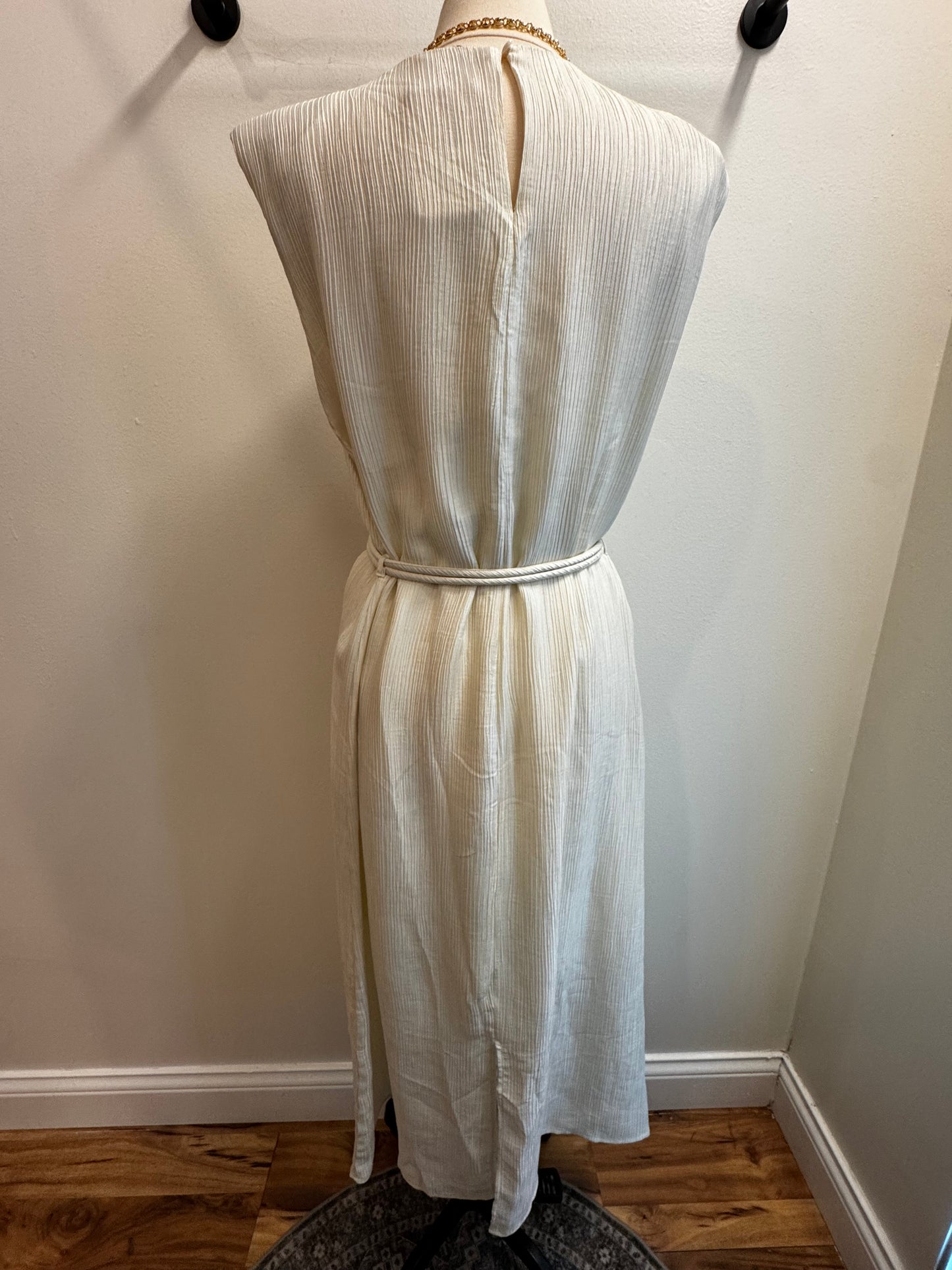 Flowy Sleeveless Tunic Dress with Rope Tie Belt