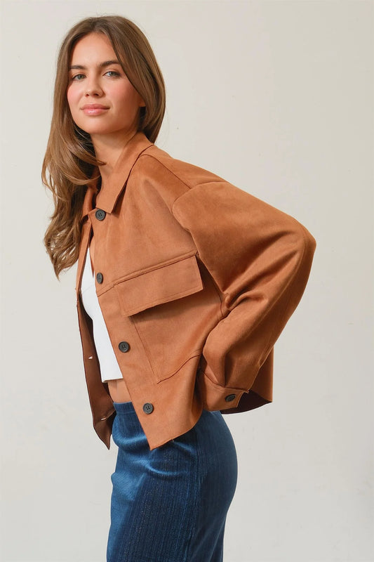 Suede Button Front Jacket HYFVE