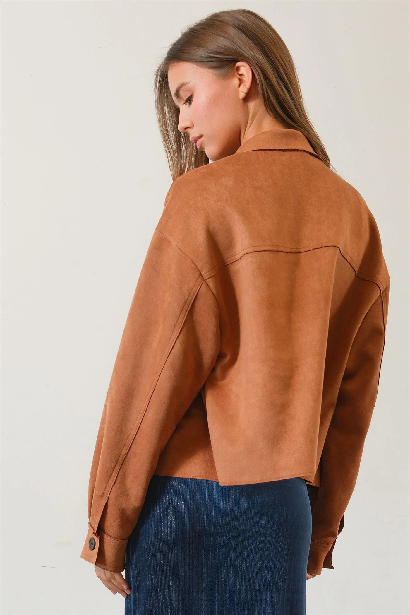 Suede Button Front Jacket HYFVE
