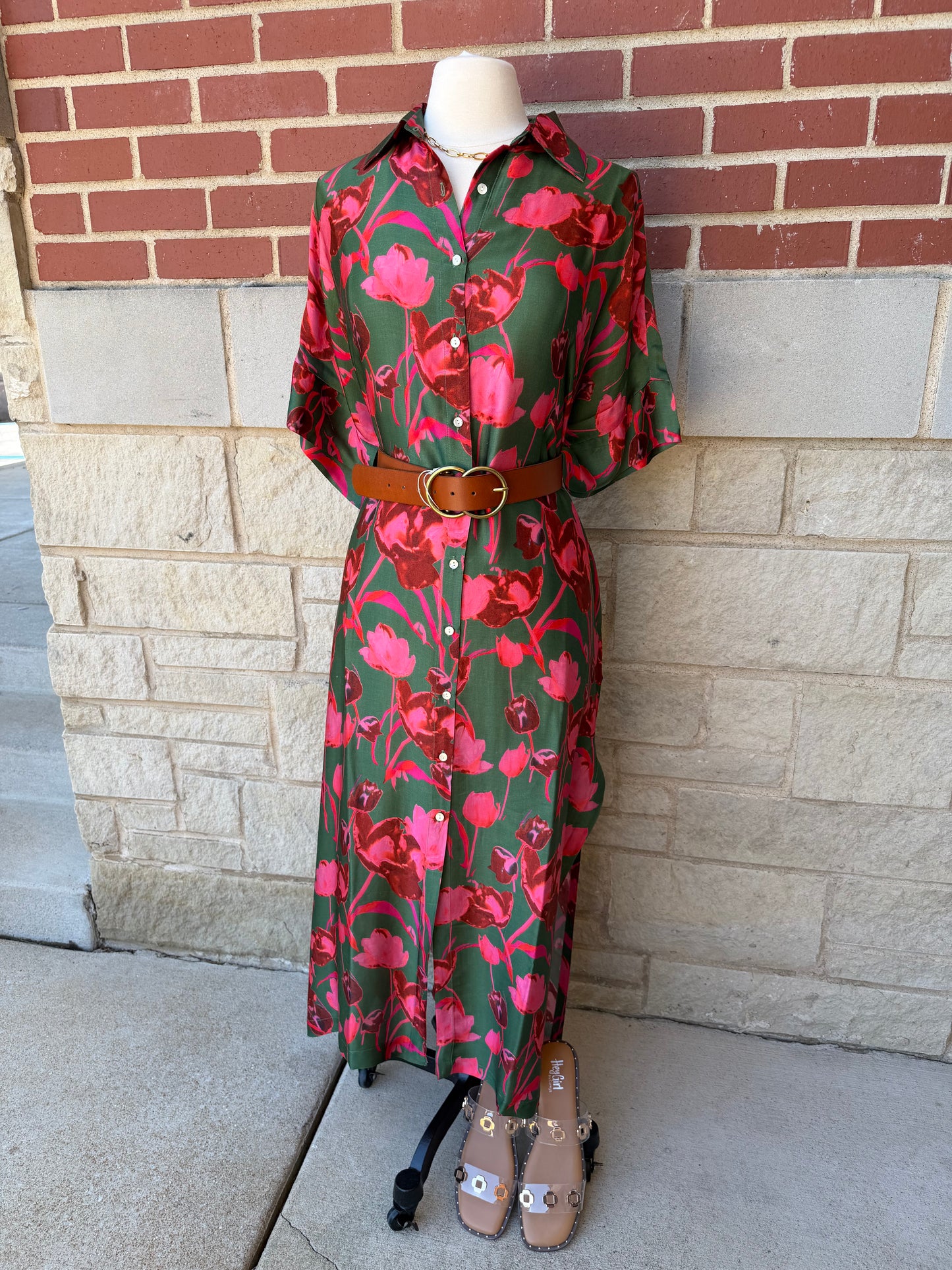 Tulip Trail Button Down Dress