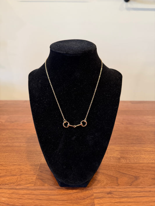 Gold Horse Bit Necklace