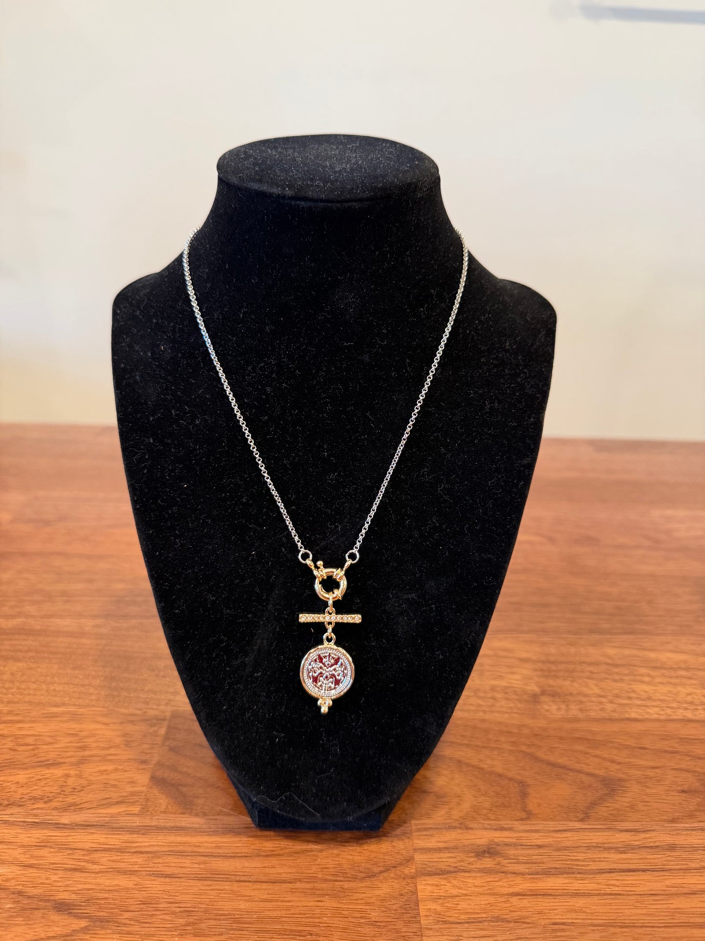 Two Tone Coin Necklace