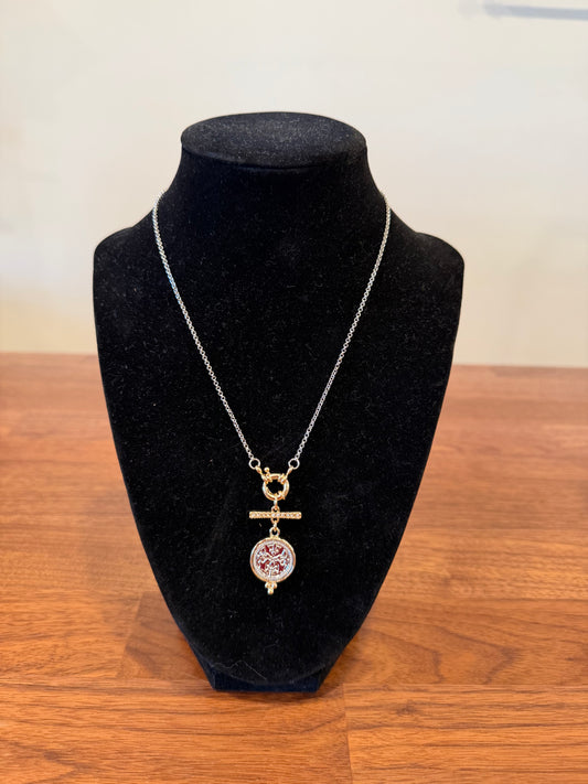 Two Tone Coin Necklace