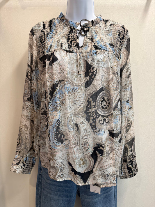 Long Sleeve Blouse with Frills Charlie B