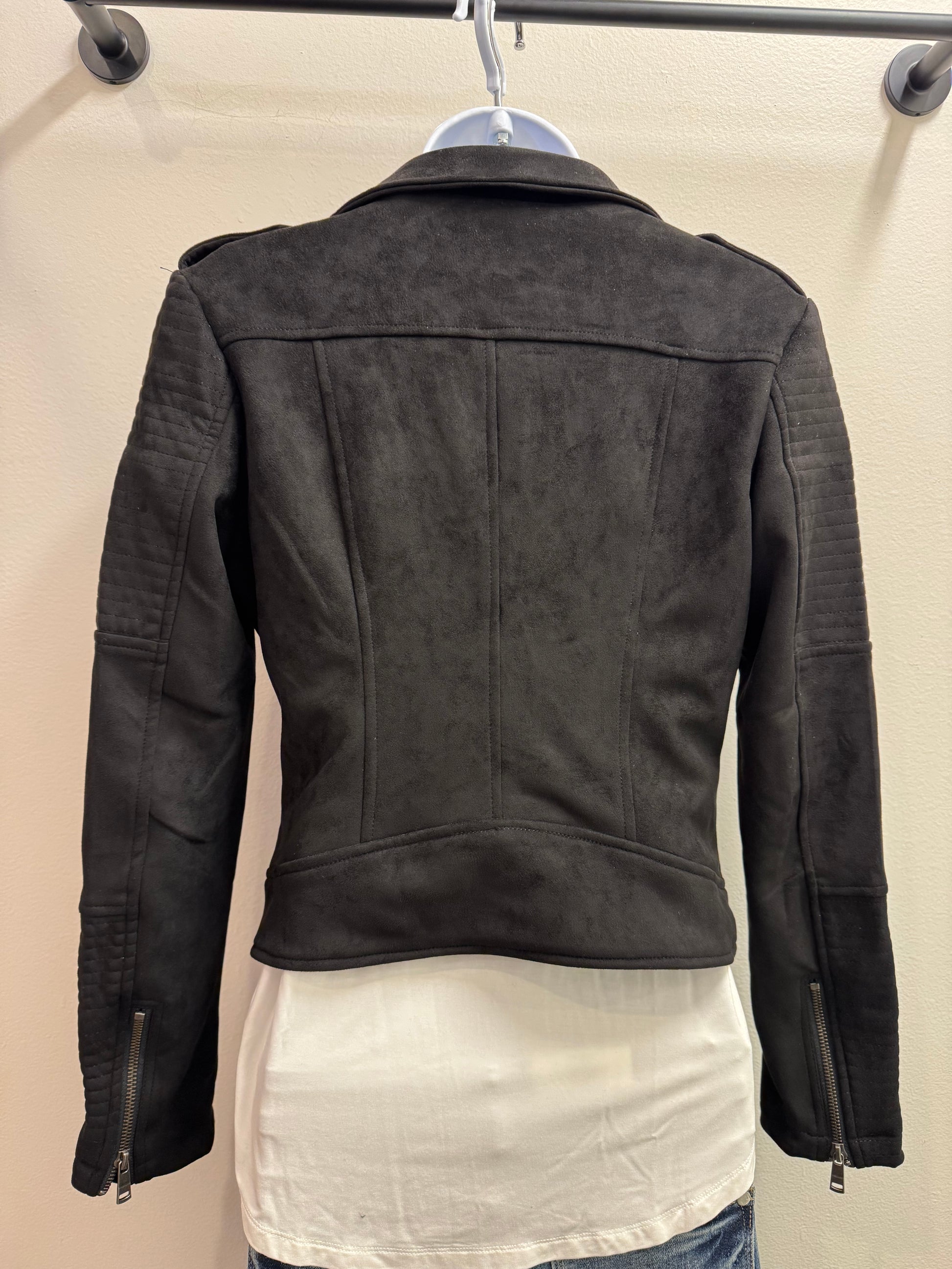 Faux Suede Moto Jacket LA Coalition